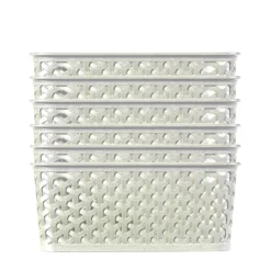 Curver My Style Large Rectangular Plastic Storage Basket - Vintage White - 18L 5 Curver My Style Large Rectangular Plastic Storage Basket - Vintage White - 18L -Home Storage 12809473 1934833219269928