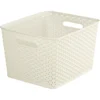 Curver My Style Large Rectangular Plastic Storage Basket - Vintage White - 18L -Home Storage 12809473 6214831965773304