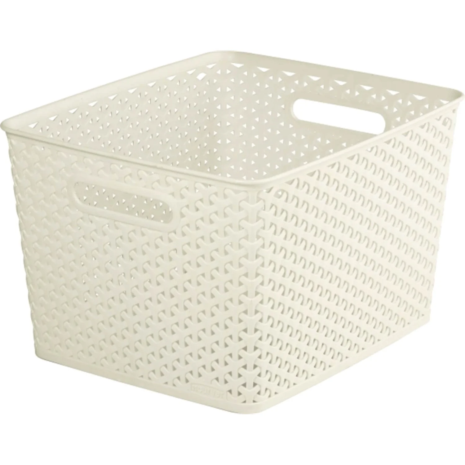 Curver My Style Large Rectangular Plastic Storage Basket - Vintage White - 18L Curver My Style Large Rectangular Plastic Storage Basket - Vintage White - 18L -Home Storage 12809473 6214831965773304