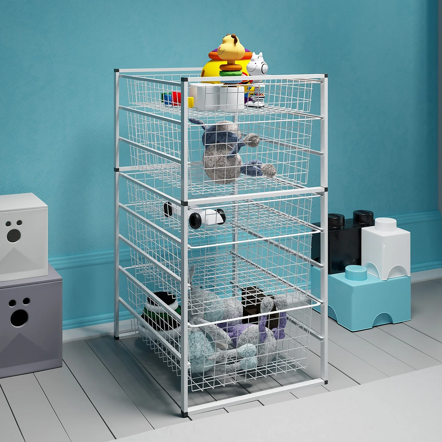 5 Wire Baskets Storage Tower 5 Wire Baskets Storage Tower -Home Storage 12812738 1434946440204083