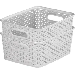Curver My Style Small Rectangular Plastic Storage Basket - Grey - 4L -Home Storage 12814407 1084832986992549