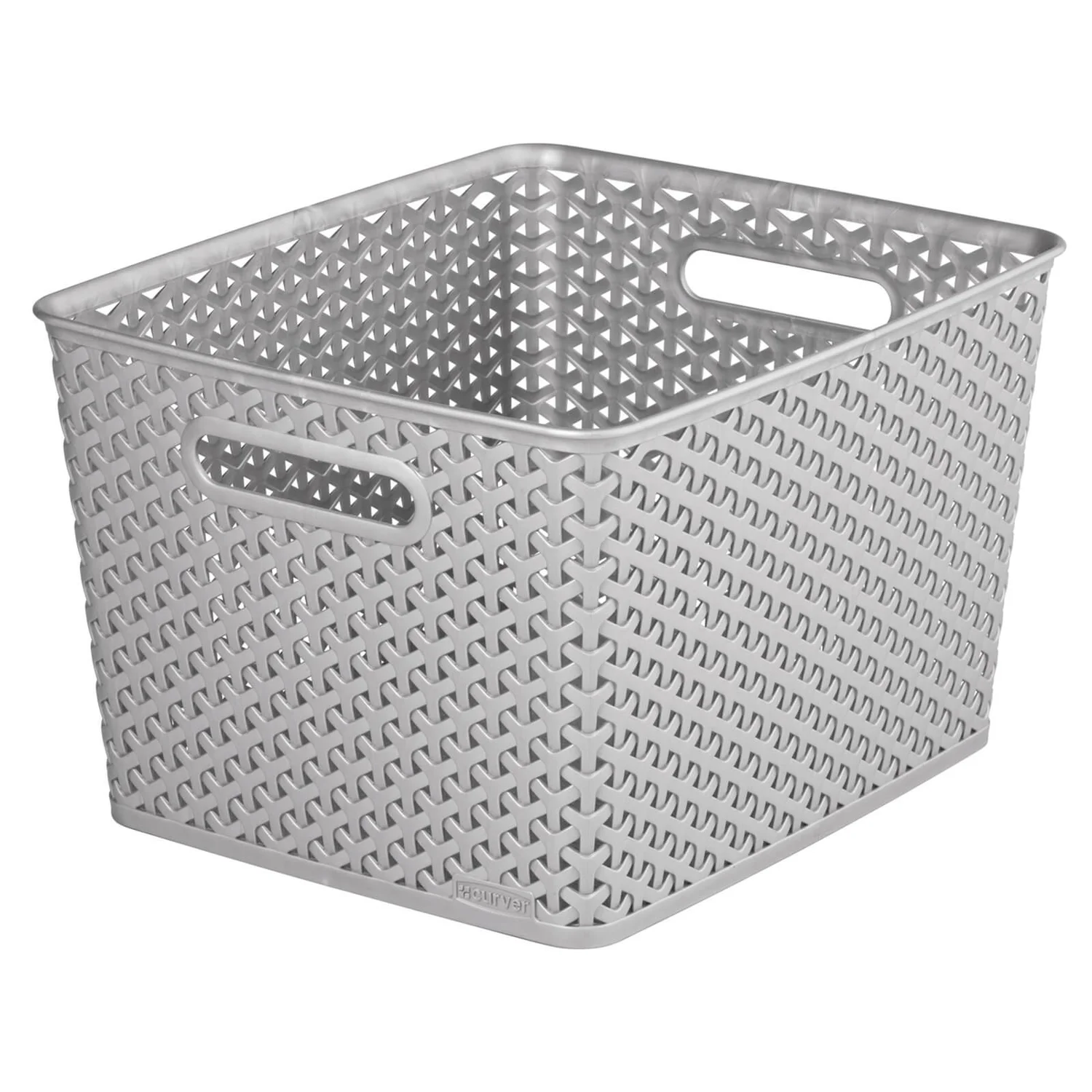 Curver My Style Large Rectangular Plastic Storage Basket - Grey - 18L Curver My Style Large Rectangular Plastic Storage Basket - Grey - 18L -Home Storage 12814518 1354831970374356