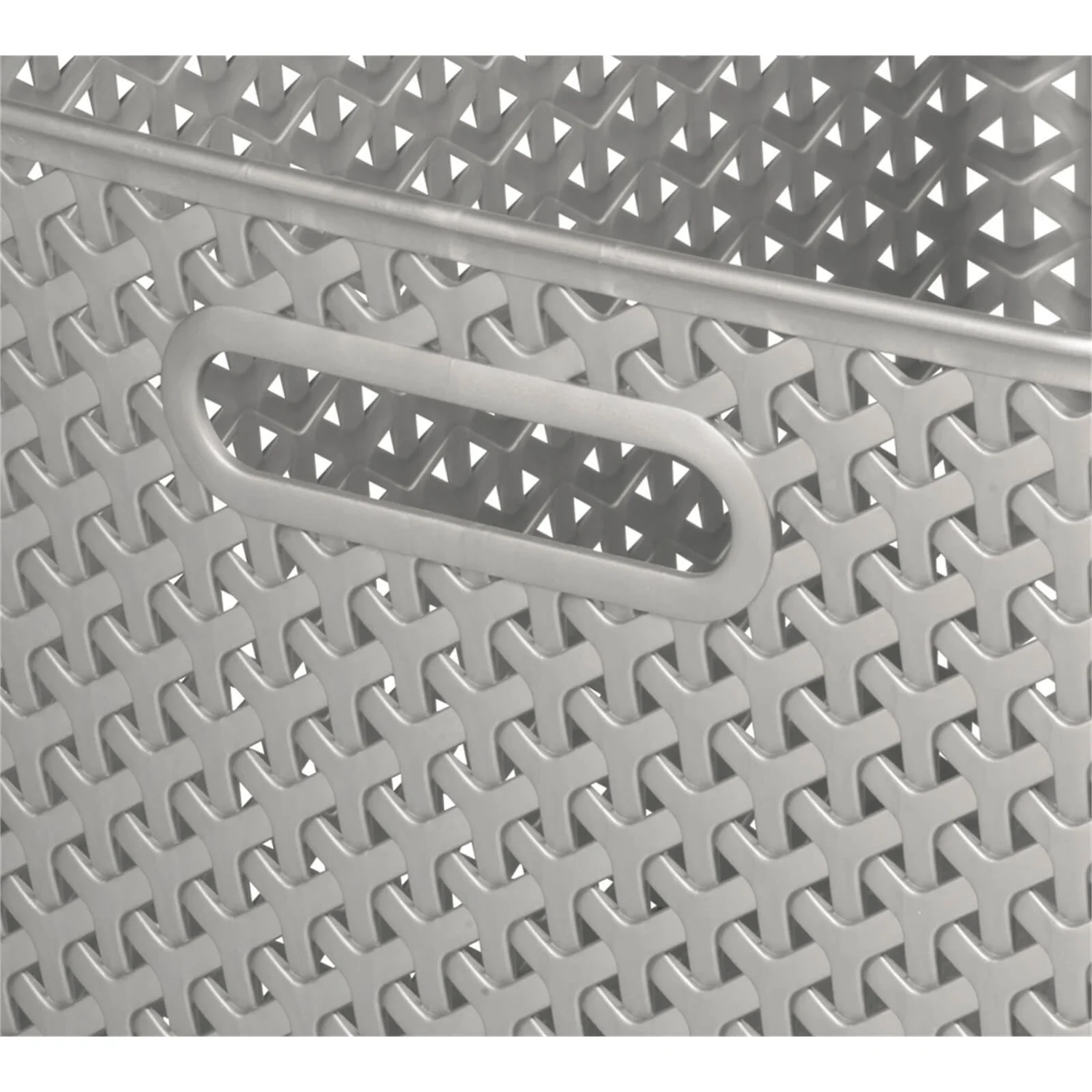 Curver My Style Large Rectangular Plastic Storage Basket - Grey - 18L Curver My Style Large Rectangular Plastic Storage Basket - Grey - 18L -Home Storage 12814518 1804832988746814