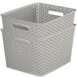 Curver My Style Large Rectangular Plastic Storage Basket - Grey - 18L 5 Curver My Style Large Rectangular Plastic Storage Basket - Grey - 18L -Home Storage 12814518 1964832988641727