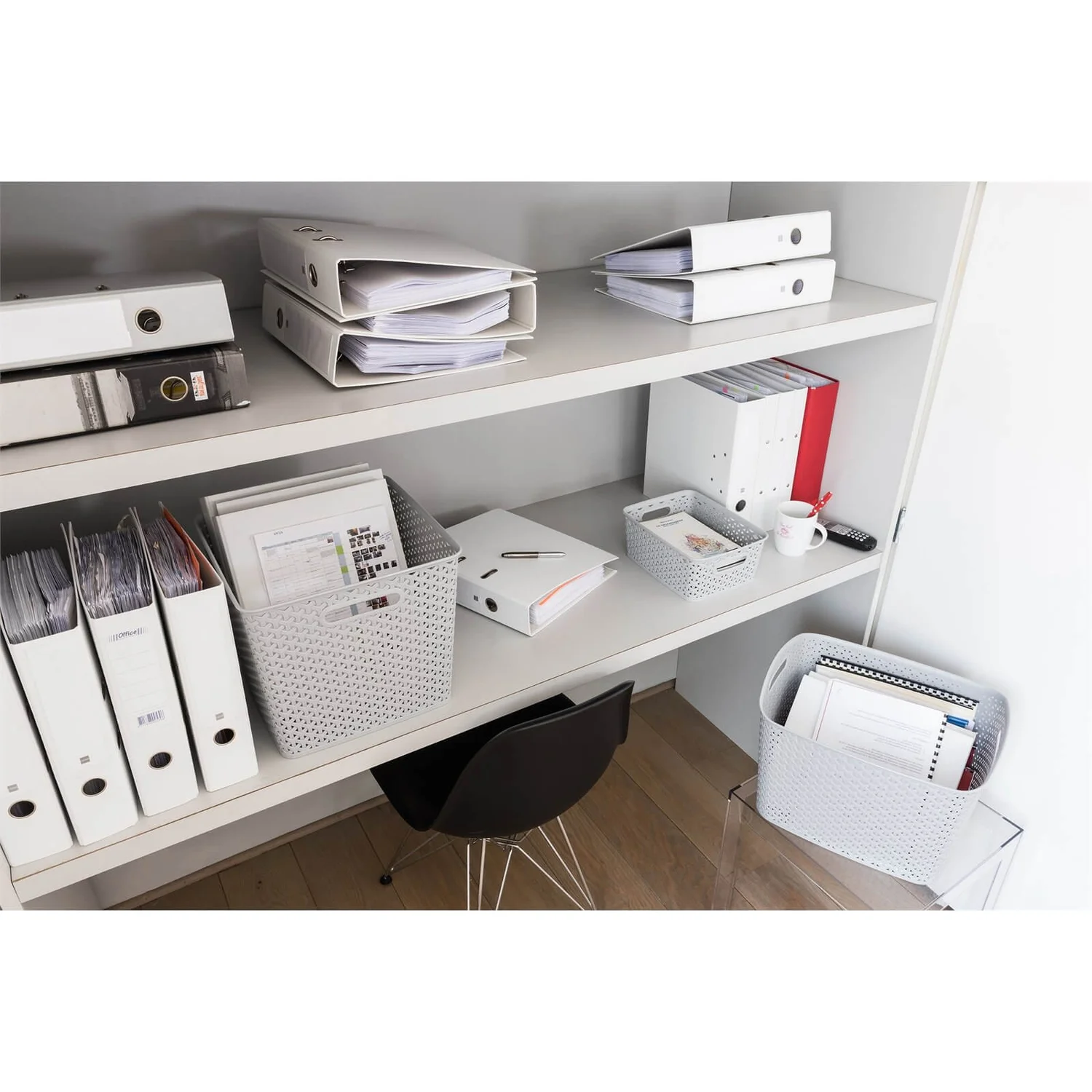 Curver My Style Large Rectangular Plastic Storage Basket - Grey - 18L Curver My Style Large Rectangular Plastic Storage Basket - Grey - 18L -Home Storage 12814518 2114832988532536