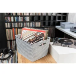 Curver My Style Large Rectangular Plastic Storage Basket - Grey - 18L 8 Curver My Style Large Rectangular Plastic Storage Basket - Grey - 18L -Home Storage 12814518 6064832988437034