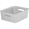 Curver My Style Medium Rectangular Plastic Storage Basket - Grey - 13L -Home Storage 12814522 1444831951945872