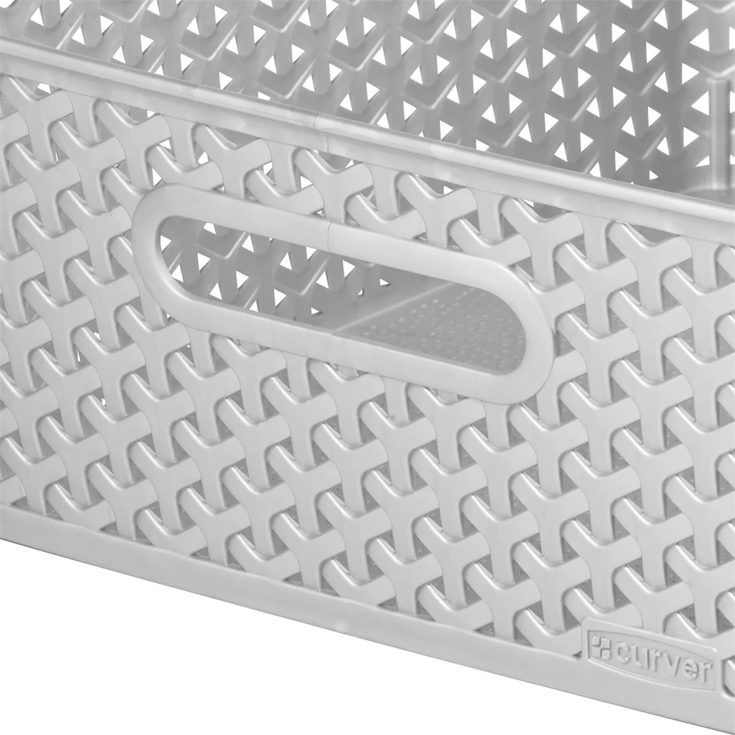 Curver My Style Medium Rectangular Plastic Storage Basket - Grey - 13L Curver My Style Medium Rectangular Plastic Storage Basket - Grey - 13L -Home Storage 12814522 1584832986681644