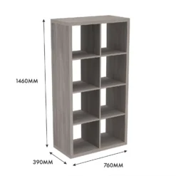 Clever Cube 4x2 Storage Unit - Grey Oak -Home Storage 12816003 5715023384541223
