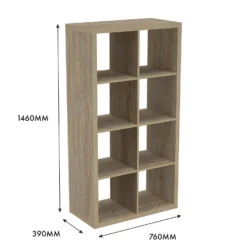 Clever Cube 4x2 Storage Unit - Oak -Home Storage 12816157 1065014368240330