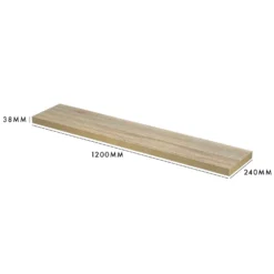 Floating Shelf - Sanoma Oak - 1200 X 240 X 38mm -Home Storage 12817803 2214964085530238