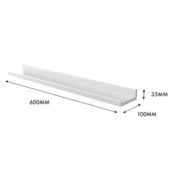 Flexi Storage Decorative Shelving Photo Shelf - White Matt - 600x35x100mm 5 Flexi Storage Decorative Shelving Photo Shelf - White Matt - 600x35x100mm -Home Storage 12817964 4774991763960087