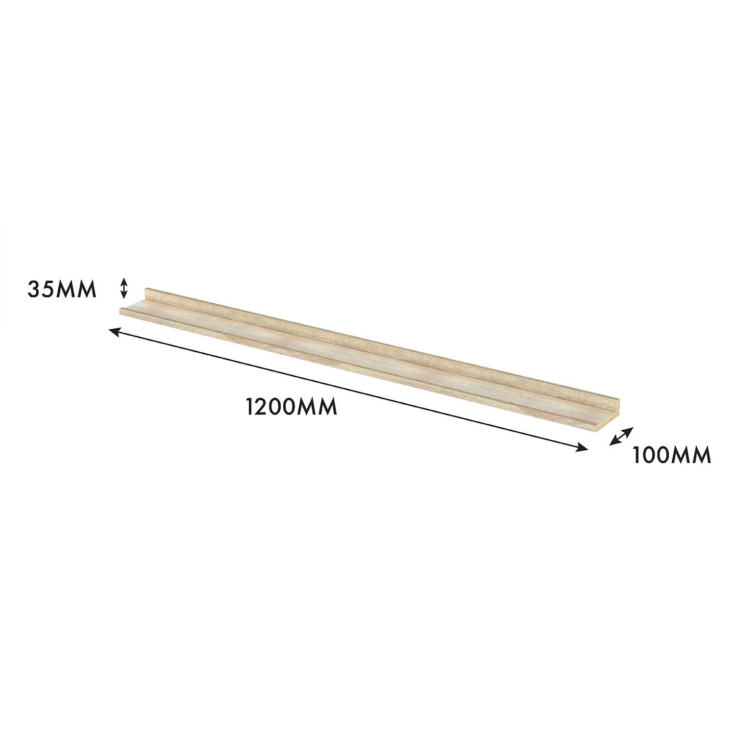 Flexi Storage Decorative Shelving Photo Shelf - Sanoma Oak - 1200x35x100mm Flexi Storage Decorative Shelving Photo Shelf - Sanoma Oak - 1200x35x100mm -Home Storage 12817974 6494967466194820