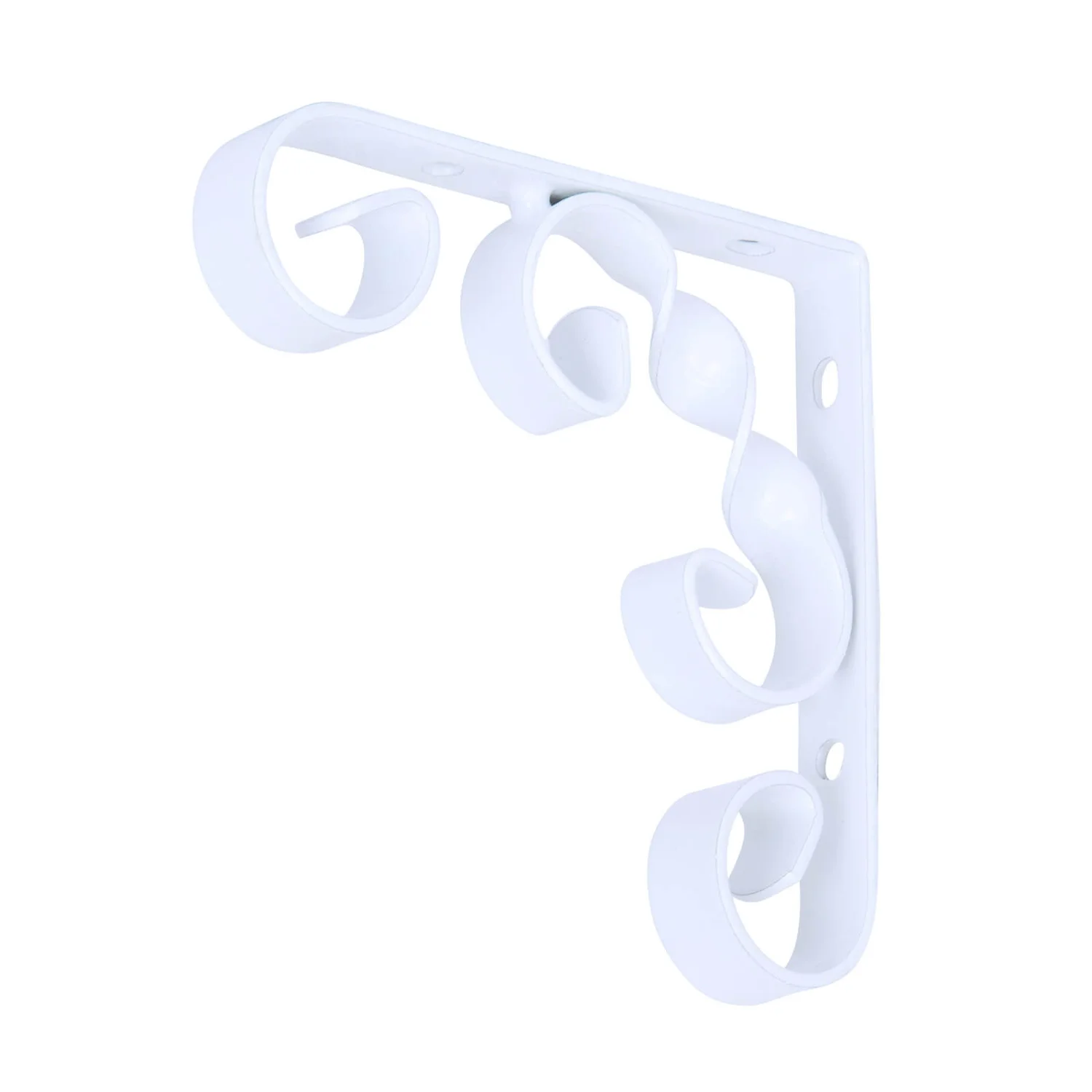 Scroll Bracket - White - 100x100mm None Scroll Bracket - White - 100x100mm -Home Storage 12818103 1814831966939545