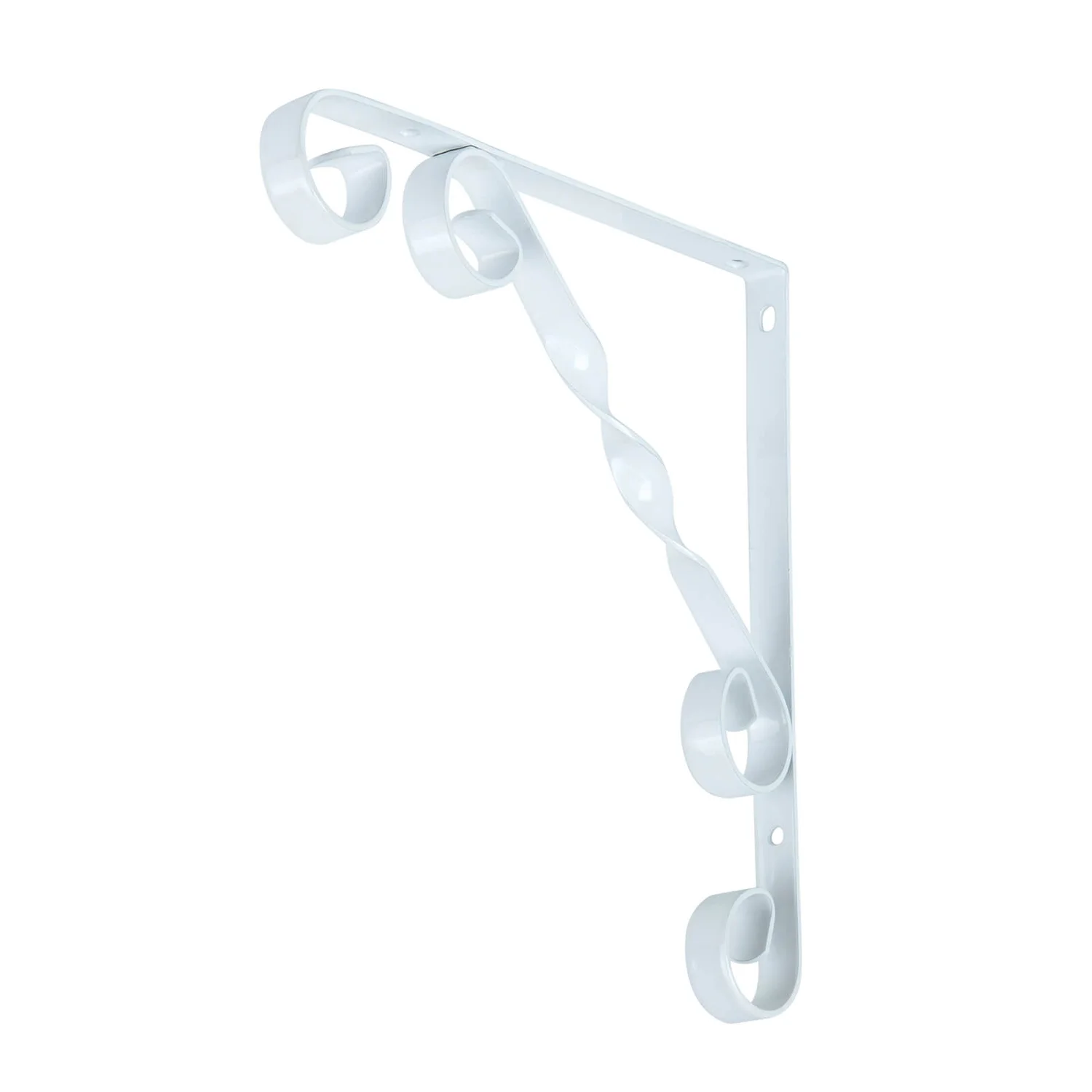 Scroll Bracket - White - 250x250mm None Scroll Bracket - White - 250x250mm -Home Storage 12818117 1394831966595400