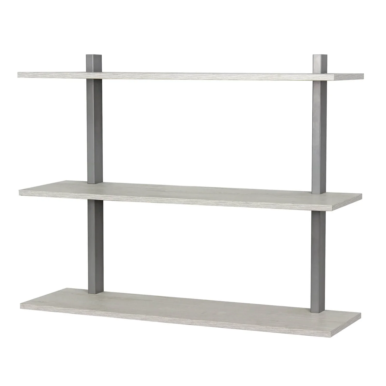 3 Tier Shelf Kit - White Oak & Nickel Bracket 3 Tier Shelf Kit - White Oak & Nickel Bracket -Home Storage 12821193 4134831908214839