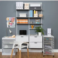 Shelf Grey Oak 1200x16x250mm -Home Storage 12821480 8384832960703252