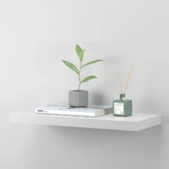 Matt White Floating Shelf - 600 X 240 X 38mm 4 Matt White Floating Shelf - 600 X 240 X 38mm -Home Storage 12822027 1154876423405650