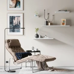 Matt White Floating Shelf - 600 X 240 X 38mm 3 Matt White Floating Shelf - 600 X 240 X 38mm -Home Storage 12822027 2064976219239821