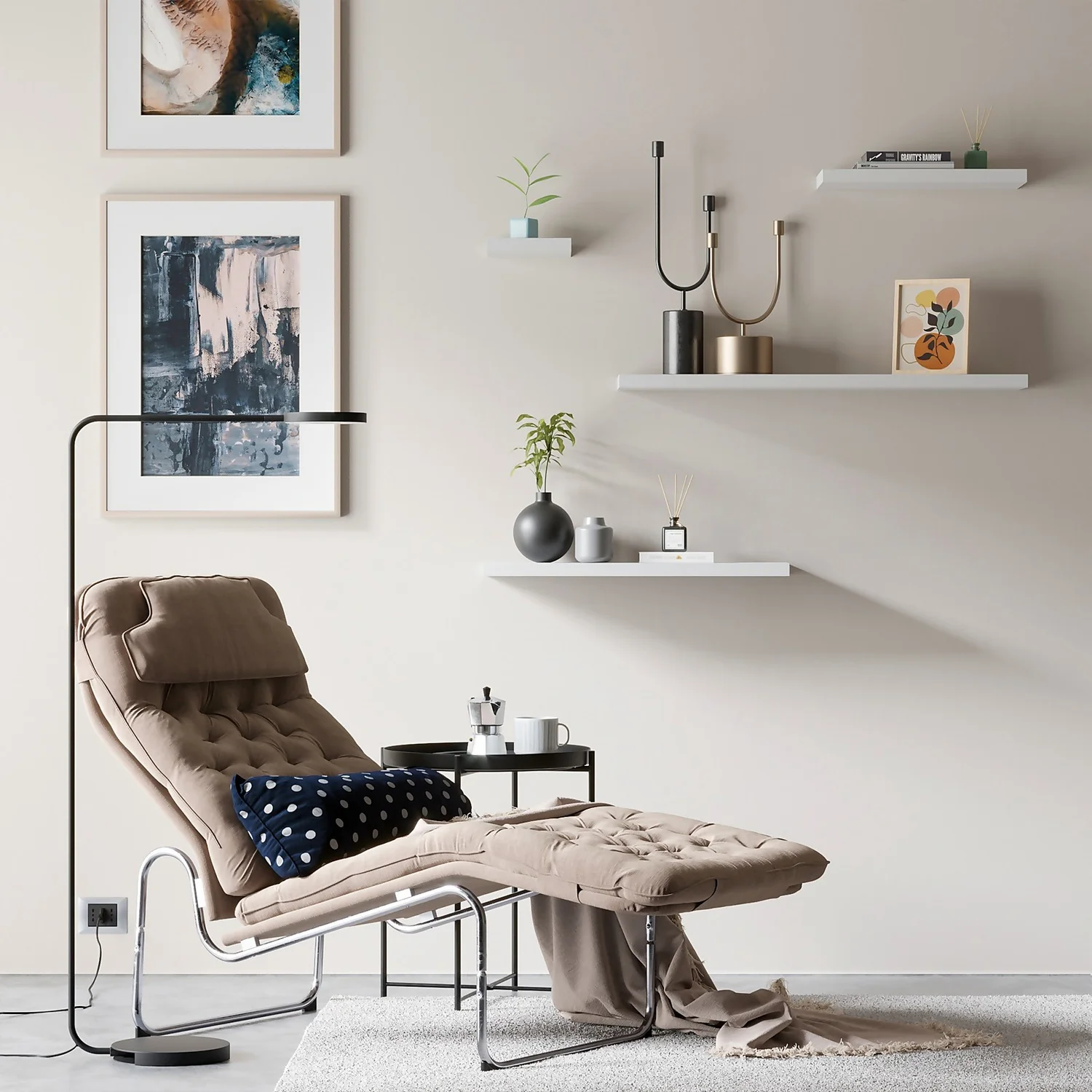 Matt White Floating Shelf - 600 x 240 x 38mm Matt White Floating Shelf - 600 X 240 X 38mm -Home Storage 12822027 2064976219239821