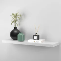 Floating Shelf - White Matt - 900 X 240 X 38mm -Home Storage 12822045 1194887314846862