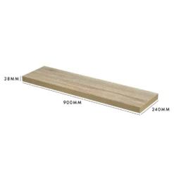 Floating Shelf - Sanoma Oak - 900 X 240 X 38mm 5 Floating Shelf - Sanoma Oak - 900 X 240 X 38mm -Home Storage 12822050 1494964085563400