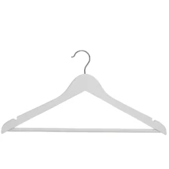 White Wooden Hangers - 8 Pack 7 White Wooden Hangers - 8 Pack -Home Storage 12822503 5054878808233078