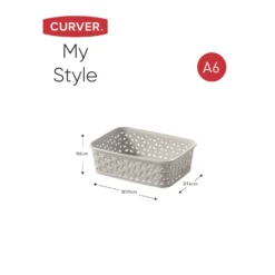 Curver My Style A6 Rectangular Plastic Storage Organiser - Grey -Home Storage 12823033 1804833226532994