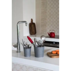 Curver My Style Large 1.6L Round Plastic Storage Organiser - Grey -Home Storage 12823035 5554833228197865