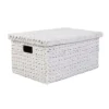 Small Water Hyacinth Storage Box - White Washed -Home Storage 12823520 4544831944586320