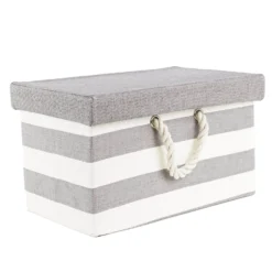 Rectangle Striped Box With Lid