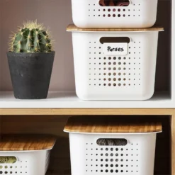 Smartstore Wardrobe Basket Bamboo Lid -Home Storage 12826435 1394833172431993