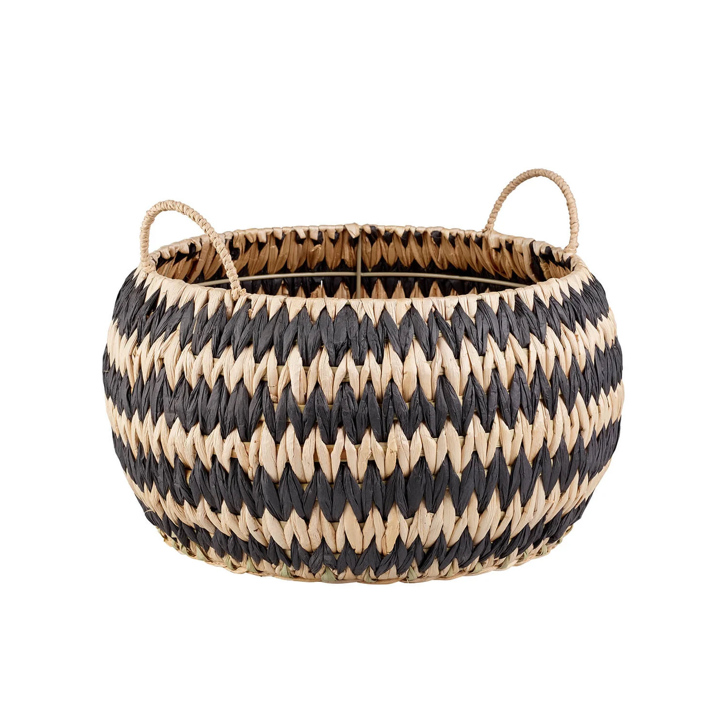 Black Round Flatweave Baskets - Set of 3 Black Round Flatweave Baskets - Set Of 3 -Home Storage 12829226 1544832981961198