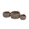 Black Round Flatweave Baskets - Set Of 3 1 Black Round Flatweave Baskets - Set Of 3 -Home Storage 12829226 7964831918442718