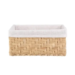 White & Natural Water Hyacinth Baskets - Set Of 3 -Home Storage 12829228 1914832982484926