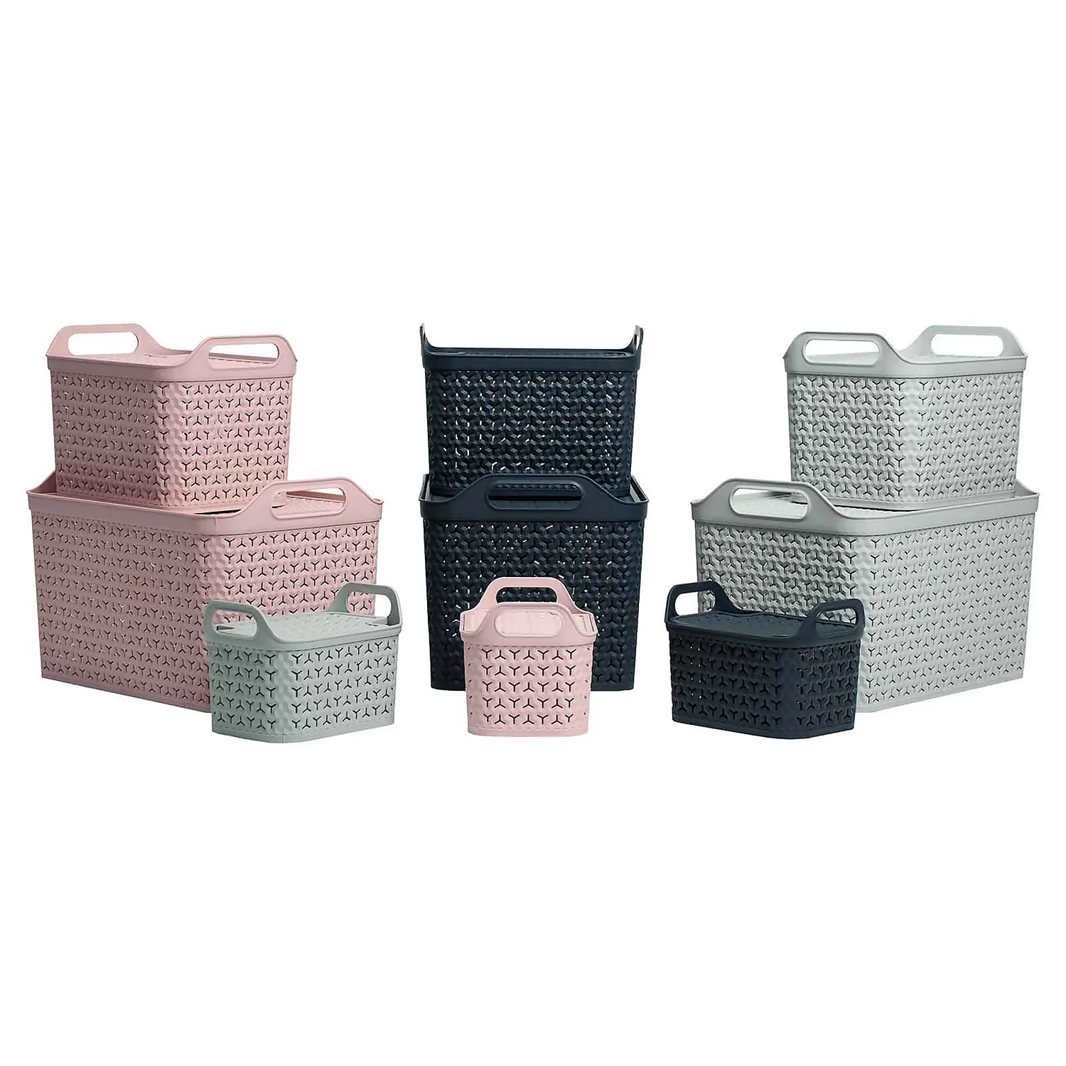 Small Urban Storage Basket with Lid - Graphite Small Urban Storage Basket With Lid - Graphite -Home Storage 12837349 3344960190120604