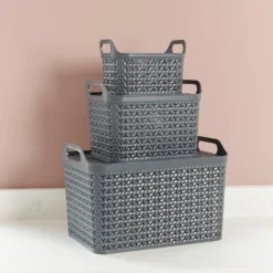Small Urban Storage Basket With Lid - Graphite 4 Small Urban Storage Basket With Lid - Graphite -Home Storage 12837349 4634960190076618
