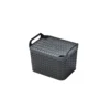 Medium Urban Storage Basket With Lid - Graphite 1 Medium Urban Storage Basket With Lid - Graphite -Home Storage 12837353 1474831942875096