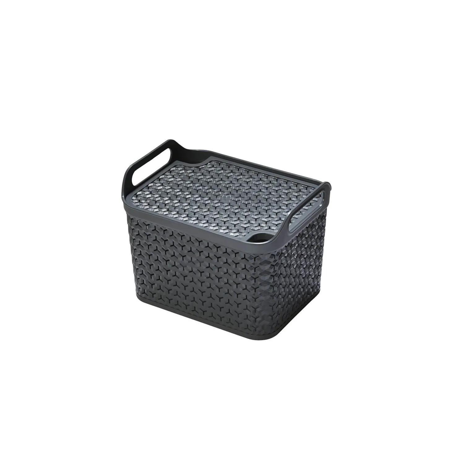 Medium Urban Storage Basket with Lid - Graphite Medium Urban Storage Basket With Lid - Graphite -Home Storage 12837353 1474831942875096