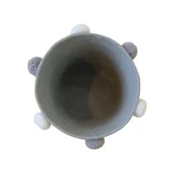 Round Cotton Rope Grey Pom Pom Basket 5 Round Cotton Rope Grey Pom Pom Basket -Home Storage 12886597 1874857031618479