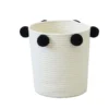 Round Cotton Rope Mono Pom Pom Basket -Home Storage 12886598 5764857031547139