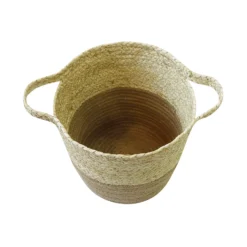 Neutral Corn And Jute Medium Woven Basket -Home Storage 12886599 1214857031649487