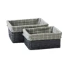 Set Of 2 Grey Willow Lined Baskets 2 Set Of 2 Grey Willow Lined Baskets -Home Storage 12886613 2684857031686024