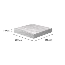 Flexi Storage Decorative Shelving Floating Shelf Grey Oak 250x38x250mm -Home Storage 12889892 4994976219095233