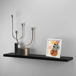 Flexi Storage Decorative Shelving Floating Shelf Black Oak 1200x38x240mm -Home Storage 12889901 1714867914537906