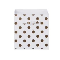 Living Elements Compact Cube Foil Spot Insert - White & Gold -Home Storage 12932945 6944887875943942