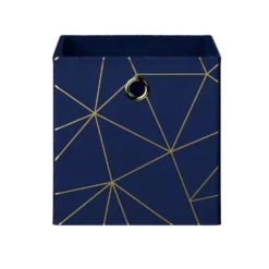 Clever Cube Velvet Geometric Insert - Navy & Gold -Home Storage 12932950 1274887876612456