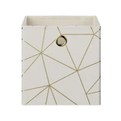 Clever Cube Velvet Geometric Insert - Cream & Gold -Home Storage 12932955 1184887877001679