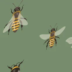 Curver Stockholm Bees Deco Storage Box - Green - 22L -Home Storage 13169626 1514898511842148