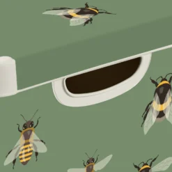 Curver Stockholm Bees Deco Storage Box - Green - 22L -Home Storage 13169626 5564898511804807